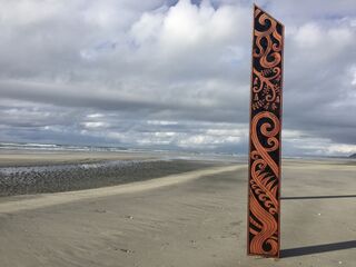 New Zealand Story Flute - Kowhai and Koru $399