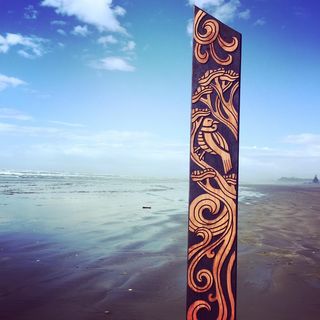 New Zealand Story Flute- Tui in a Pohutukawa Tree II $419